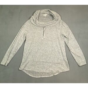 Moondance Women's XL Soft Stretch Heathered Gray Cowl Neck Lightweight Sweater